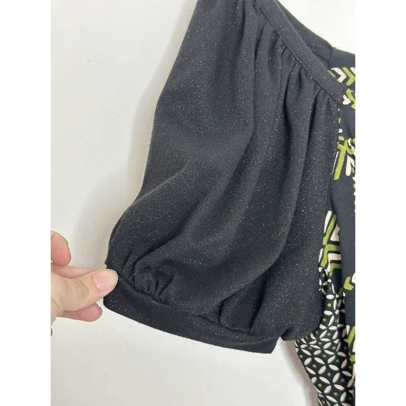 Maeve by Anthropologie Women's Short Sleeve Printed Top Size Medium - Picture 3 of 7